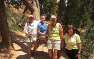 Women having a great time trekking the trails of the Western USA
