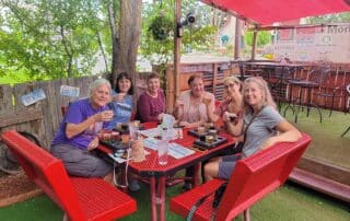 Beer tasting with fellow women travelers - Canyon Calling Adventures for women only