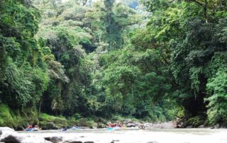 Women rafting in Costa Rica with Canyon Calling Adventure Tours