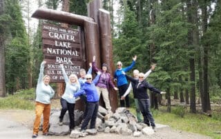 Visit Crater Lake National Park, CA with fellow women travelers and Canyon Calling Adventure Tours