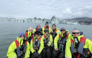 Women exploring the waters of Iceland together in small groups with Canyon Calling