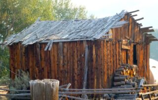 Historic log cabin in Idaho