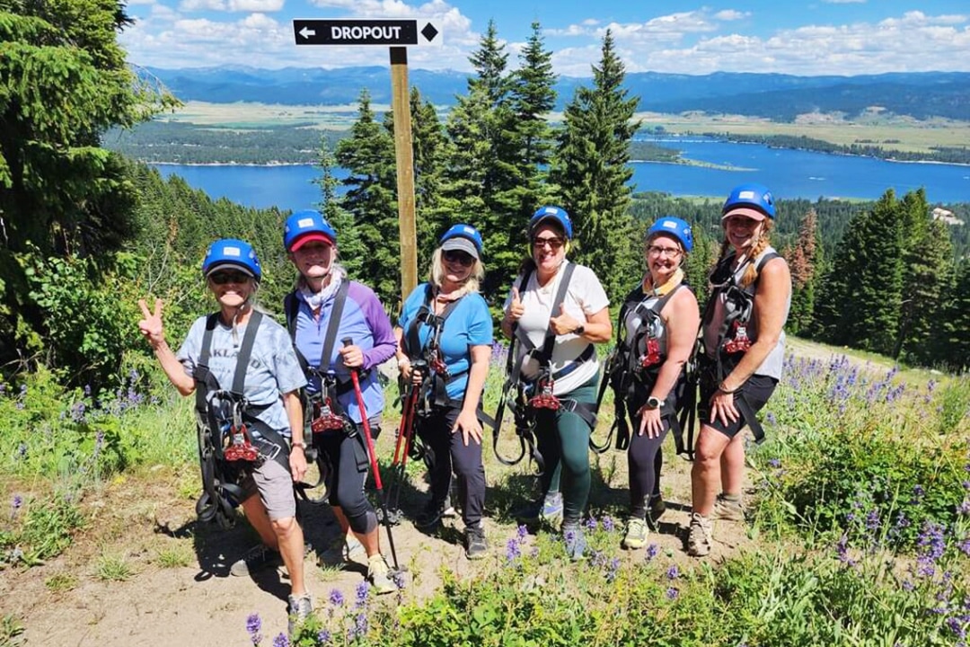 Go ziplining on your next gal's trip with Canyon Calling to Idaho