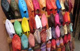 Colorful Moroccan leather slippers