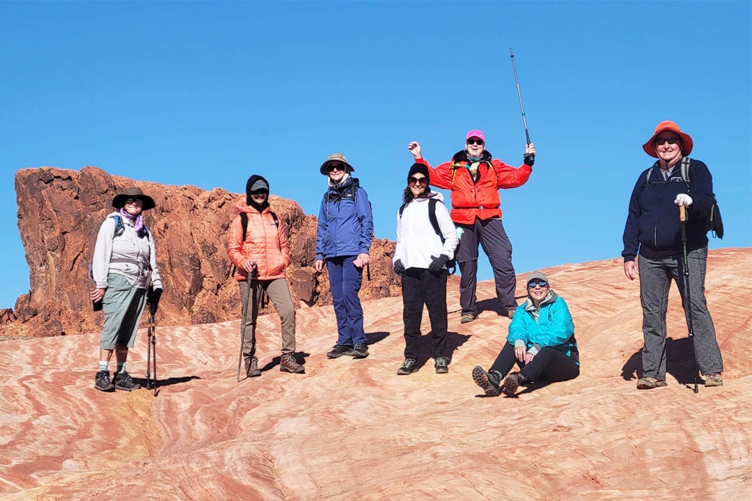 Hike the Valley of Fire with fellow women travelers and Canyon Calling Adventure Tours