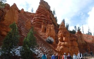 Women traveling together in small groups to Red Canyon with Canyon Calling Aventure Tours