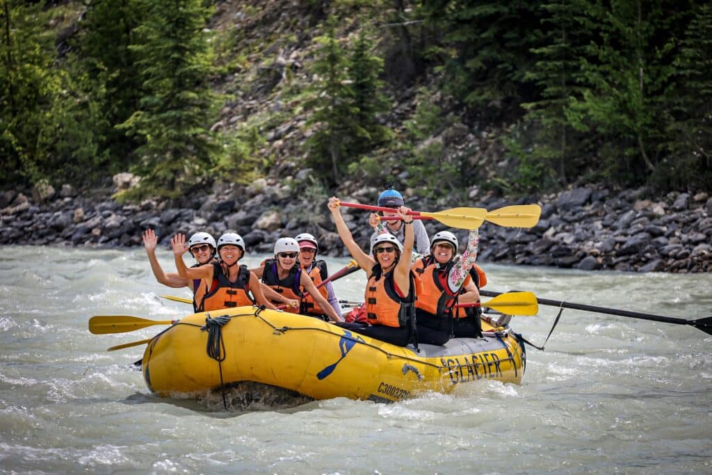 Adventure Travel in the Canadian Rockies! Photo: Women river rafting