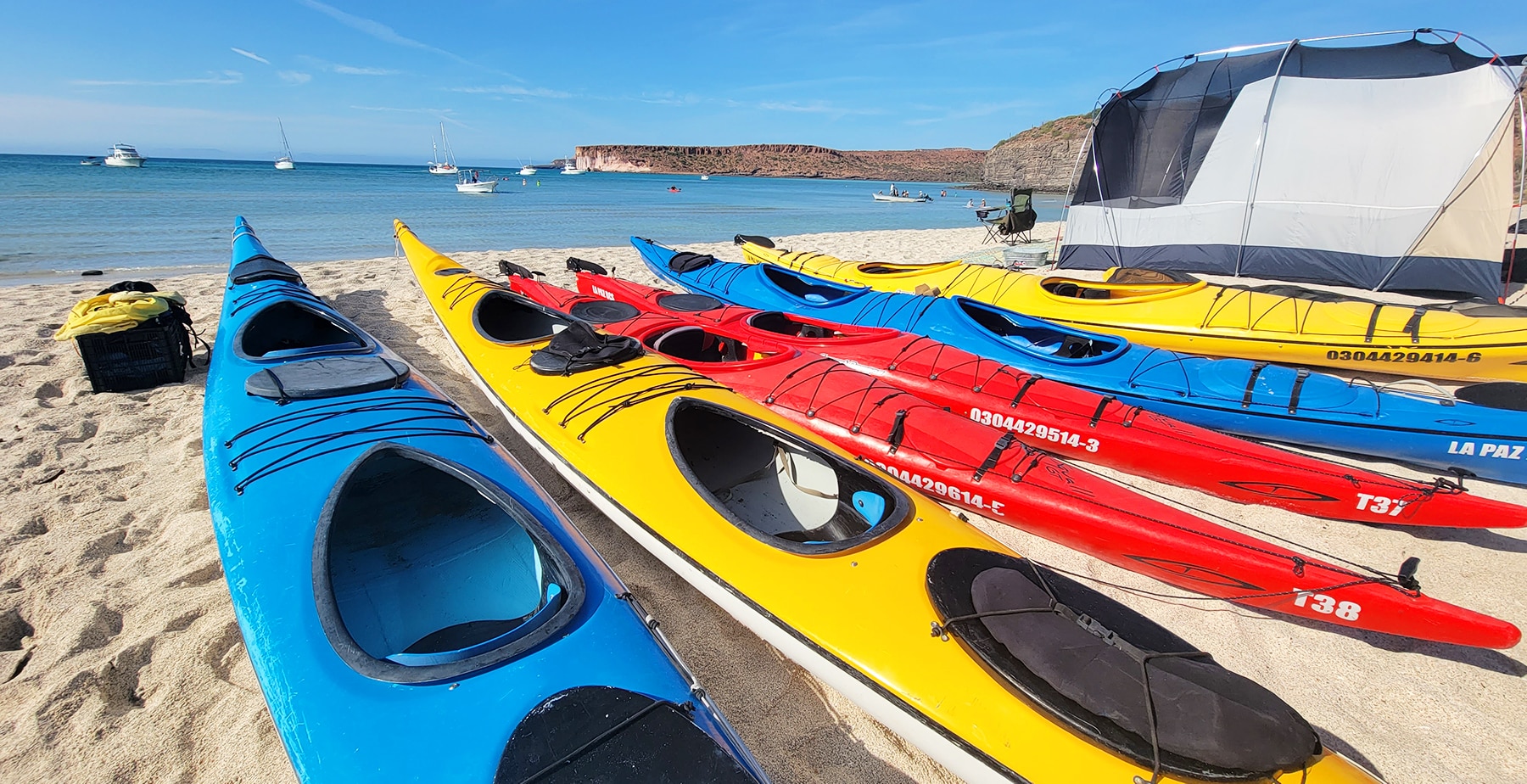 Go sea kayaking in Baja, Mexico with Canyon Calling small group tours for women