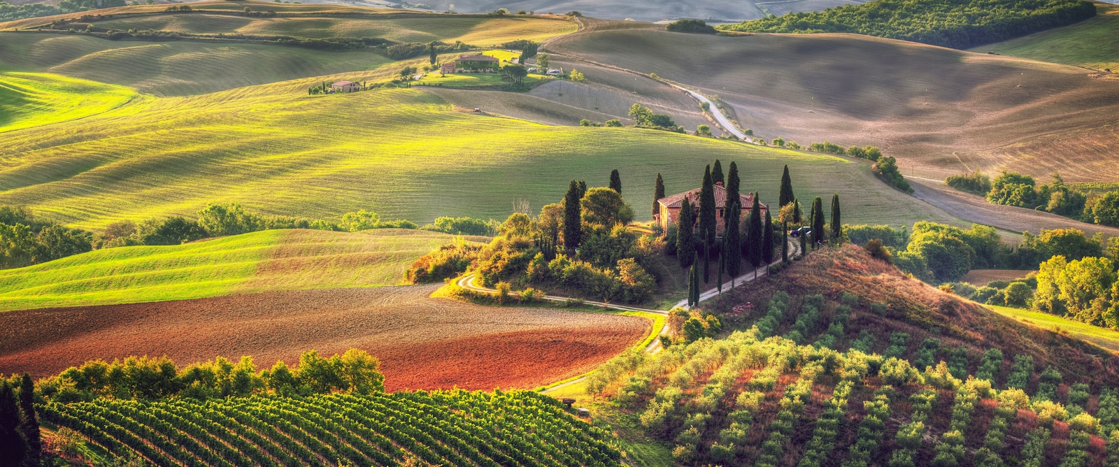 Appreciate Tuscan farm landscapes during Tuscany trips for women only