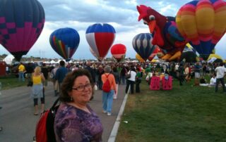 Women having a blast at the Albuquerque International Balloon Fiesta with Canyon Calling Adventures