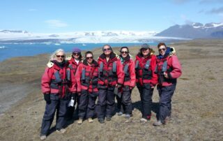 Trek the frigid Icelandic terrain with fellow women travelers and Canyon Calling Adventure Tours