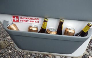 Icelandic first aid kit with emergency beer! Just in case!