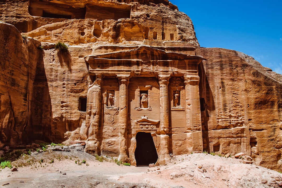 Ruins Of Petra, The Capital Of The Kingdom Of The Nabateans