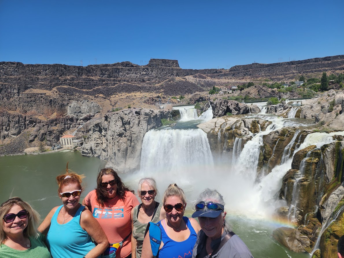 Visit the breathtaking waterfalls of Idaho with fellow women travelers and Canyon Calling Adventures