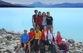 Women exploring the lakes of New Zealand on adventure with Canyon Calling small group tours