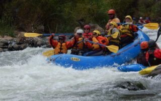Women white water rafting in Peru with Canyon Calling