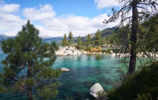 Scenic views from Sand Harbor State Park in Lake Tahoe