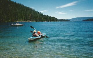 Women traveling together in small groups to Lake Tahoe, California