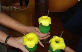 Have a tropical drink with fellow women travelers and Canyon Calling Adventure Tours