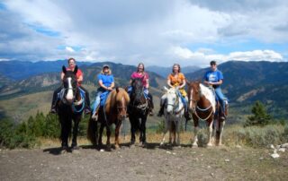 Women horseback riding in Bridger Teton National Forest, Wyoming