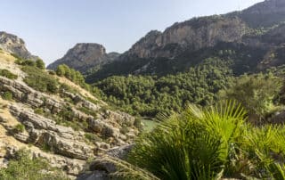 Hiking Trail Caminito Del Rey - view of Gorge of Gaitanes In El Chorro Malaga province Spain