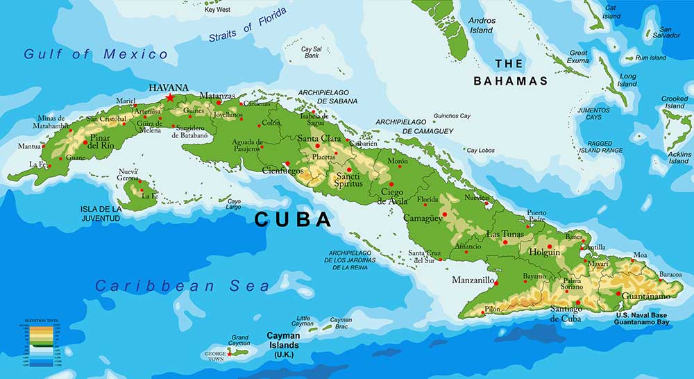 Map of Cuba